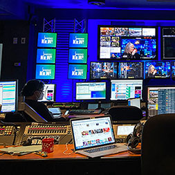 Control room at Democracy Now. Links to Gifts That Protect Your Assets